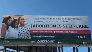 abortion self care billboard