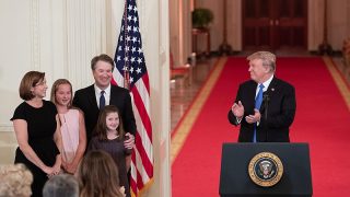 800px The Kavanaugh family and Donald Trump