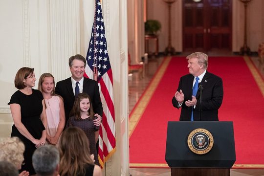 800px The Kavanaugh family and Donald Trump