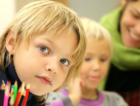 child looking