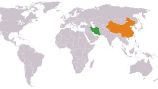 china iran map