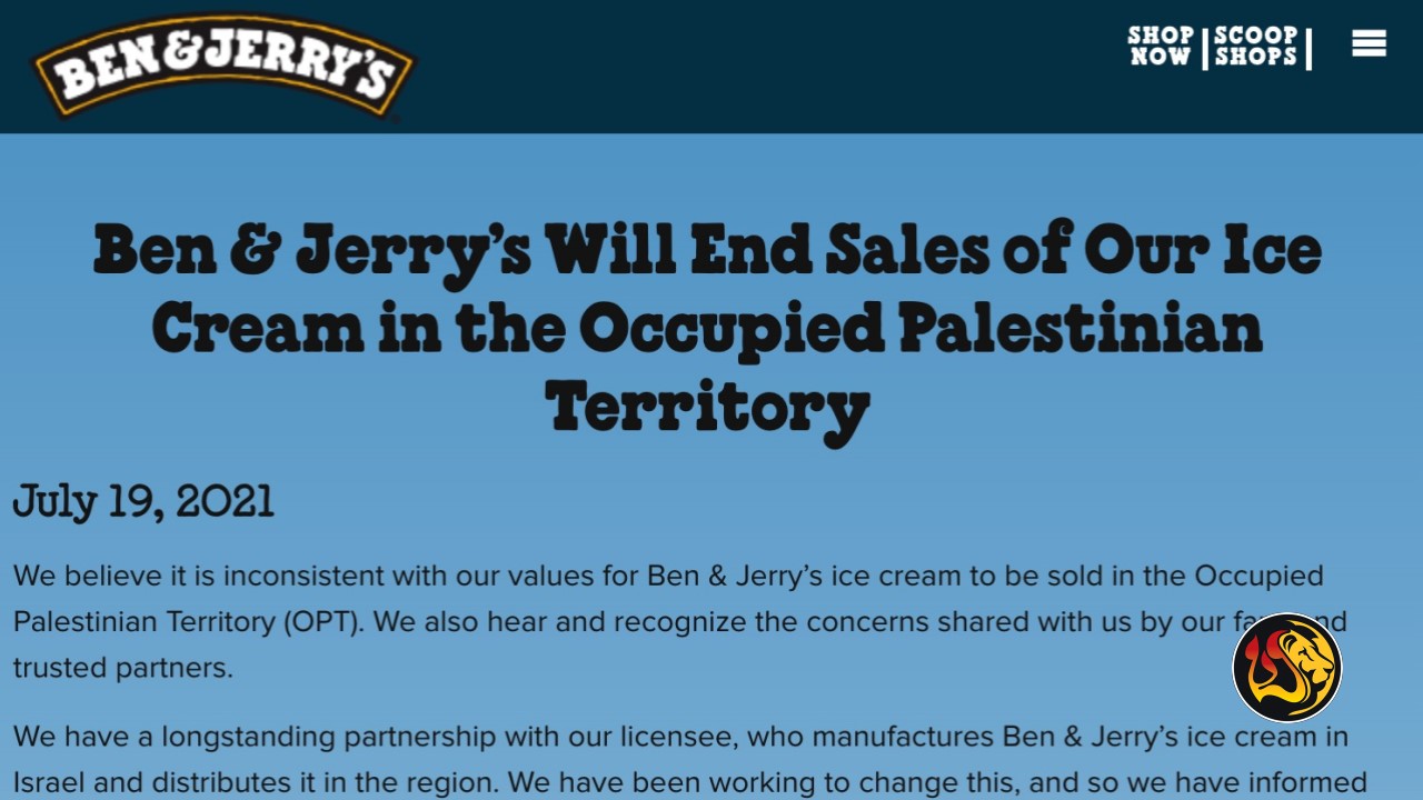 Ben & Jerry’s will stop sales in Israeli settlements of West Bank and East Jerusalem 18 ben jerrys ice cream worthy ministries