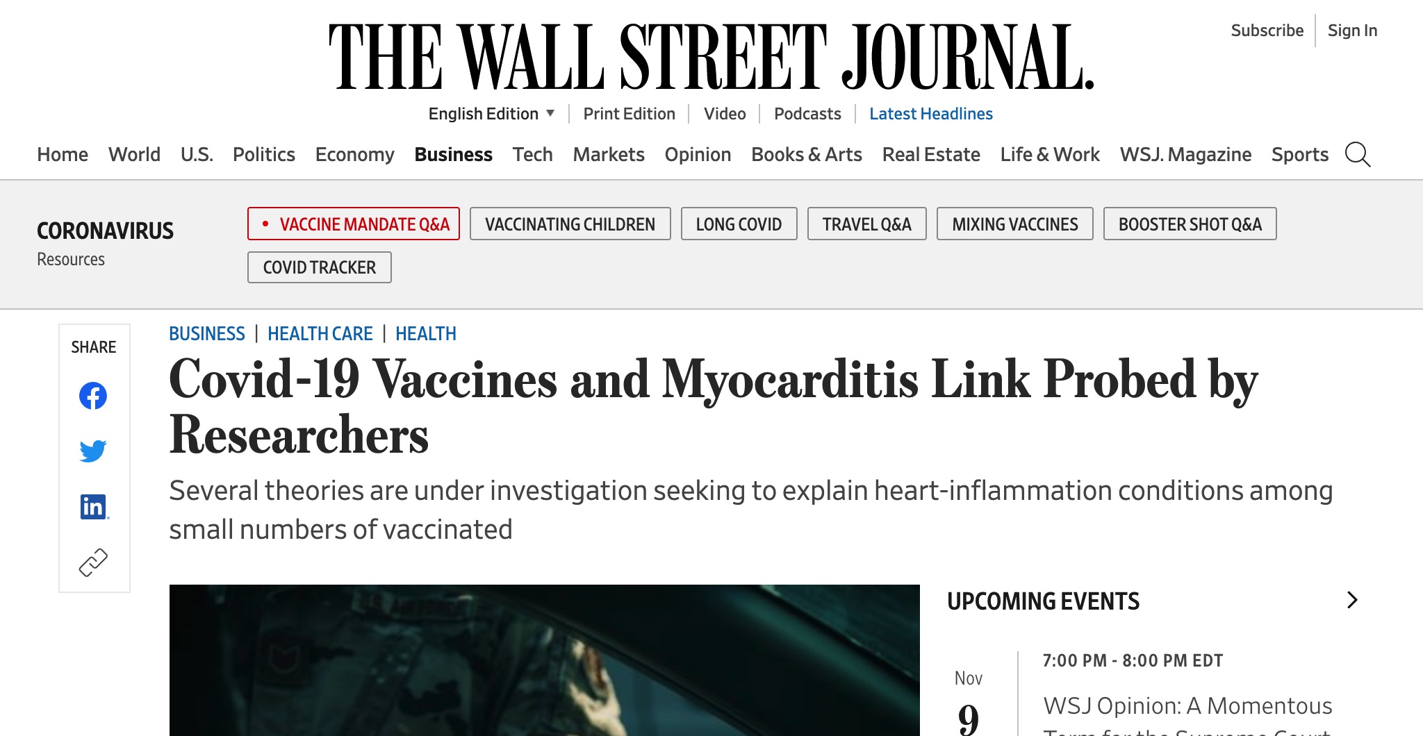 Covid-19 Vaccines and Myocarditis Link Probed by Researchers 1 Screen Shot 2021 11 08 at 11.44.51 AM
