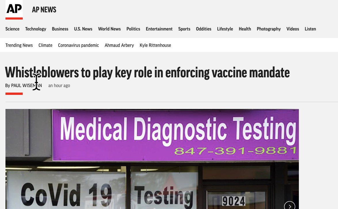 Whistleblowers to play key role in enforcing vaccine mandate 14 Screen Shot 2021 11 09 at 3.44.42 PM