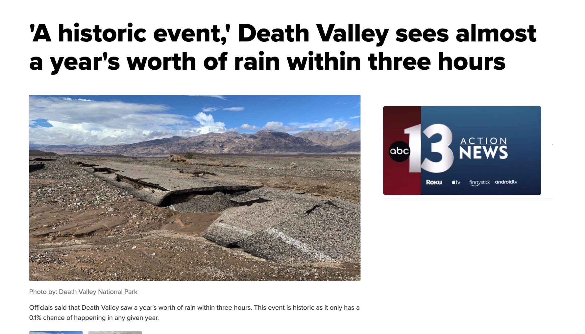 'A historic event,' Death Valley sees almost a year's worth of rain within three hours 16 Screen Shot 2022 08 07 at 10.43.57 PM scaled