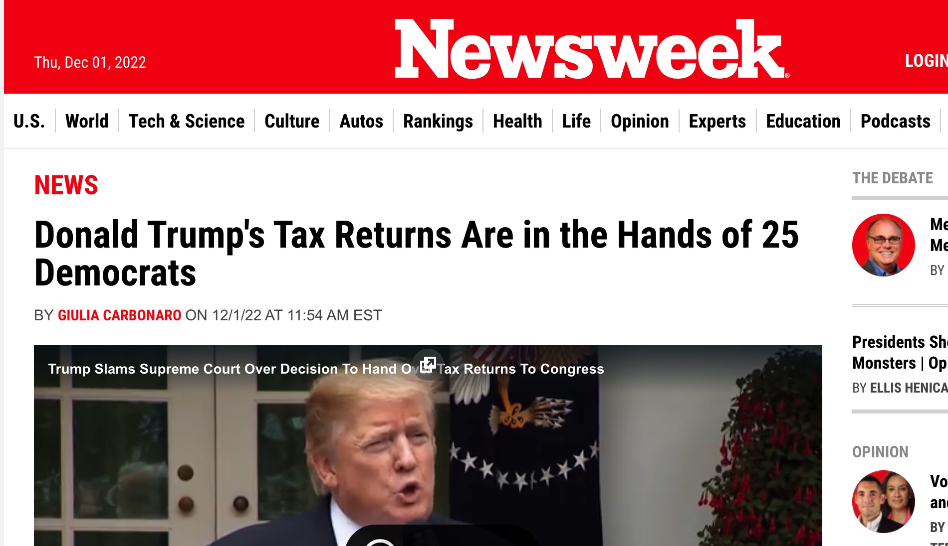 Donald Trump's Tax Returns Are in the Hands of 25 Democrats 3 Screen Shot 2022 12 01 at 9.04.17 PM