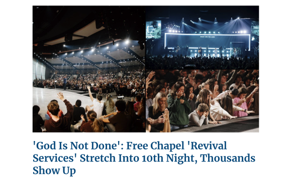 God Is Not Done: Free Chapel Revival Services Stretch Into 10th Night, Thousands Show Up 11 revival screenshot cbn