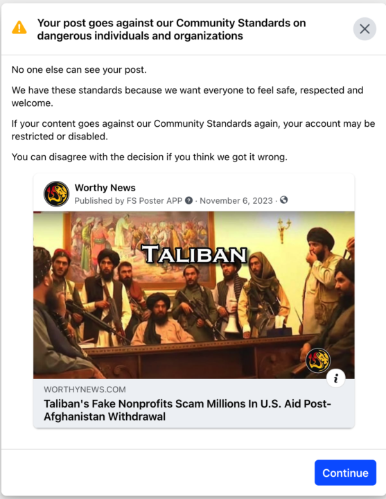 Taliban facebook