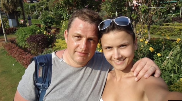Photo: RFE/RL journalist Vladyslav Yesypenko with his wife, Kateryna Yesypenko.