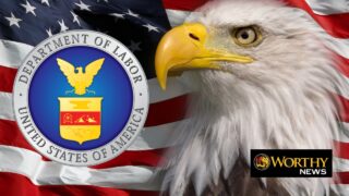depart labor eagle flag